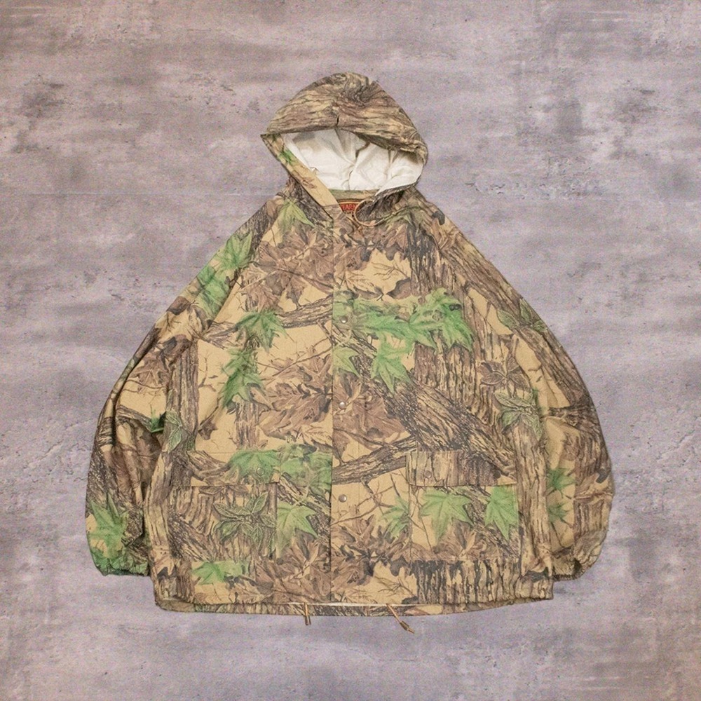 Vintage VTG 1990's 90's Stearns Dry Wear Real Tree Windbreaker XL Jacket